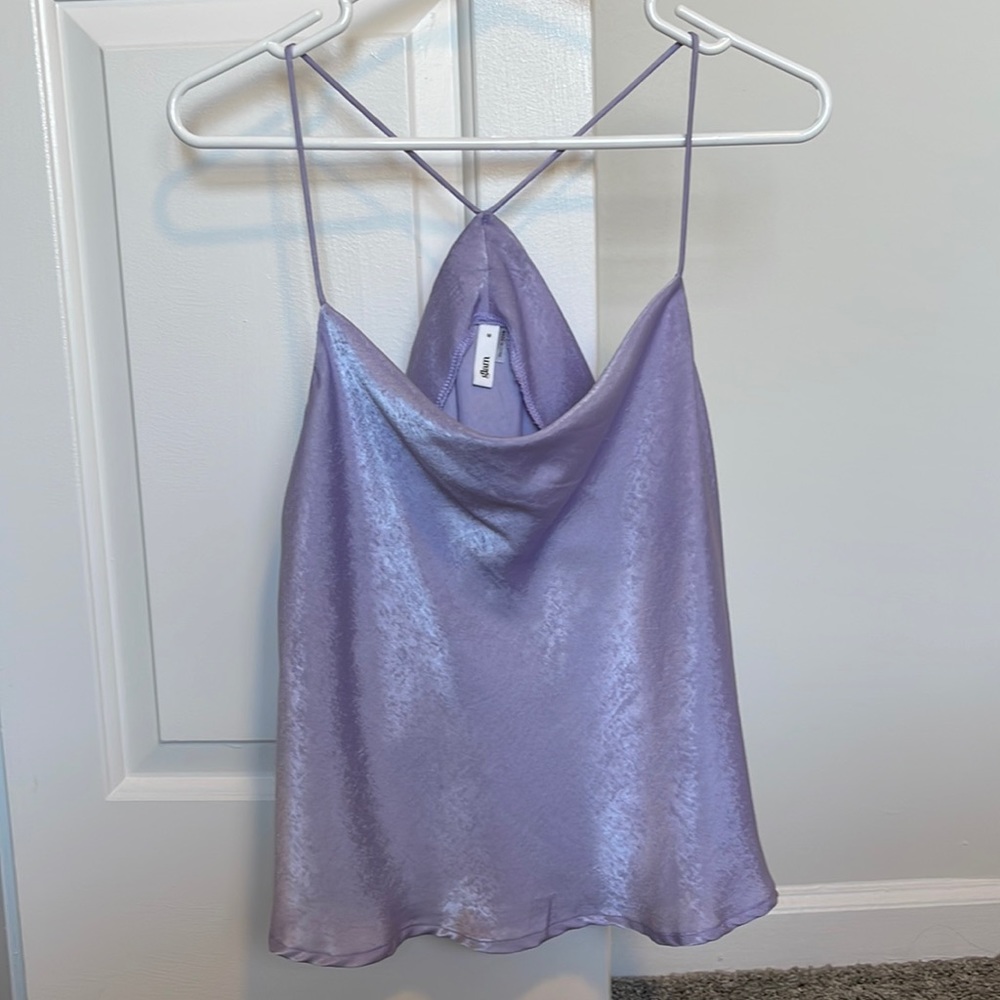 Lavender silk tank top